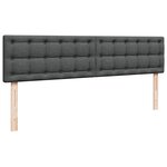 VidaXL Cadre de lit ottoman avec matelas gris foncé 180x200 cm tissu