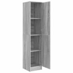 vidaXL Highboard Sonoma gris 35 x 39 x 168 cm Bois d'ingénierie