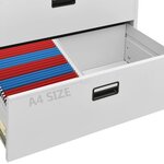 vidaXL Classeur Gris clair 90x46x164 cm Acier