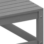 vidaXL Canapé 2 places de jardin avec coussins Gris Bois de pin massif