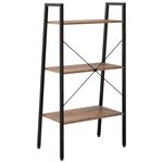 vidaXL Étagère sur pied 3 niveaux Marron foncé et noir 56x35x108 cm