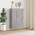 vidaXL Buffet haut sonoma gris 69 5x31x115 cm bois d'ingénierie