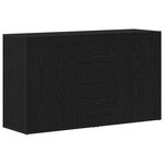 vidaXL Buffet Chêne noir 120 x 36 x 69 cm Bois d'ingénierie