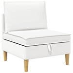 vidaXL Canapé modulaire avec rangement 5 Pièces Blanc Tissu