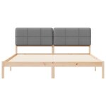 vidaXL Cadre de lit avec tête de lit rembourrée Gris clair