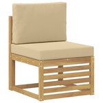 vidaXL Ensemble de canapés d'extérieur 8 pc Blanc et Beige Polyester