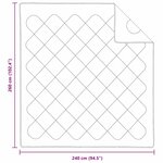 vidaXL Couettes & Duvets Blanc 240 x 260 cm Microfibre