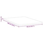vidaXL Coussins de Matelas Blanc 140 x 190 cm