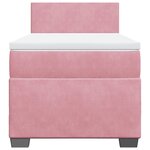 vidaXL Sommier à lattes de lit avec matelas Rose 100x200 cm Velours
