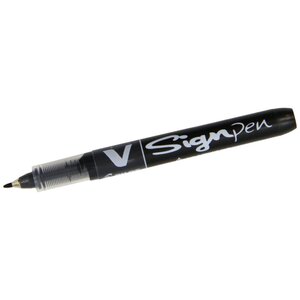 Stylo feutre V Sign Pen Pointe moyenne 0 6 mm Noir x 12 PILOT