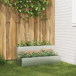 vidaXL Planteur de Jardin à 2 Niveaux   100 x 60 x 45 cm  en Acier Galvanisé