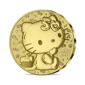 Hello Kitty Monnaie de 5€ Or 1/2 g - Anniversaire