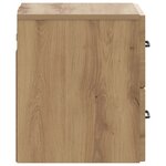 vidaXL Cabinet de chevet mural 2 pièces Chêne artisanal
