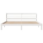 vidaXL Cadre de lit avec tête de lit sans matelas blanc 200x200 cm