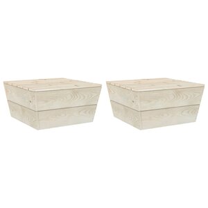 vidaXL Tables de jardin 2 Pièces 60x60x30 cm Bois d'épicéa imprégné