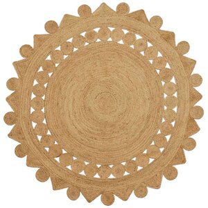 vidaXL Tapis Marron Ø 240 cm Jute