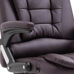 vidaXL Chaise de bureau Marron Similicuir