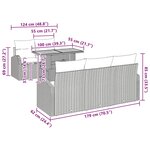 vidaXL Ensemble de canapé de jardin 6 Pièces Gris 100 x 55 x 73 cm
