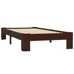 vidaXL Cadre de lit Marron foncé Bois de pin massif 100x200 cm