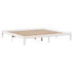 vidaXL Cadre de lit et tête de lit blanc 180x200 cm bois de pin massif