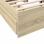 vidaXL Cadre de lit et tiroirs chêne sonoma 120x200 cm bois ingénierie