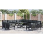 vidaXL Ensemble de canapé de jardin 13 Pièces Anthracite Acier