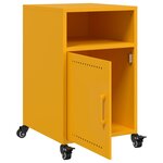 vidaXL Tables de chevet 2 Pièces jaune moutarde 36x39x59 cm acier