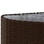 vidaXL Salon de jardin avec coussins 6 Pièces marron résine tressée