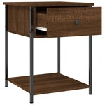 vidaXL Tables de chevet 2 Pièces chêne marron 44x45x58 cm bois ingénierie