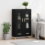 vidaXL Haut Armoire Chêne noir 70 x 31 x 115 cm Bois d'ingénierie