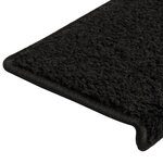 vidaXL Tapis d'escalier 10 Pièces 65x21x4 cm Noir