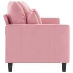 vidaXL Canapé à 3 places Rose 180 cm Velours