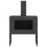 vidaXL Braise Noir 60 x 40 x 96 cm Acier laminé à froid