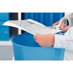 Corbeille à papier Wow capacité 15L polypropylène D29 x H32 4 cm Bleu brillant LEITZ