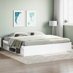 vidaXL Cadre de lit blanc 200x200 cm