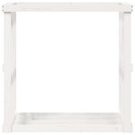 vidaXL Porte-bûches d’extérieur Blanc 108x52x106 cm Bois massif de pin