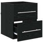 vidaXL Armoire d'évier Chêne noir 38 5 x 41 x 48 cm Bois d'ingénierie