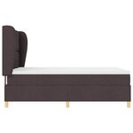 vidaXL Lit à ressorts avec matelas Marron foncé 200 x 160 cm tissu