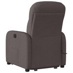 vidaXL Fauteuil inclinable de massage électrique Marron foncé Tissu