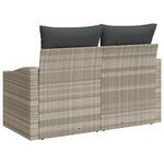 vidaXL Canapé de jardin avec coussin Gris 123 x 62 x 69 cm polyrotin