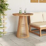 vidaXL Table de jardin pour repas Marron 70 x 70 x 75 cm
