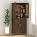 vidaXL Buffet Chêne marron 69 5x34x90 cm Bois d'ingénierie