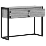 vidaXL Table d'appoint Gris Sonoma 100 x 36 x 75 cm Bois d'ingénierie