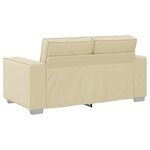 Canapé loveseat vidaXL Crème 120 cm en simili cuir