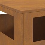 vidaXL Braise Marron 50 x 50 x 100 cm Acier résistant aux intempéries