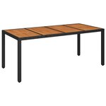 vidaXL Ensemble à manger jardin 9Pièces et coussins noir résine tressée