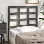 vidaXL Tête de lit Gris 105 5x4x100 cm Bois massif de pin