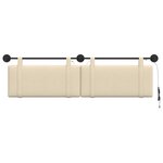 vidaXL Tête de lit suspendue Crème Tissu