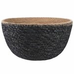 vidaXL Pot de plante avec poignées 2 pc Noir Ø 22 x 20 cm