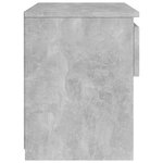 vidaXL Table de chevet Gris béton 40x30x39 cm Aggloméré